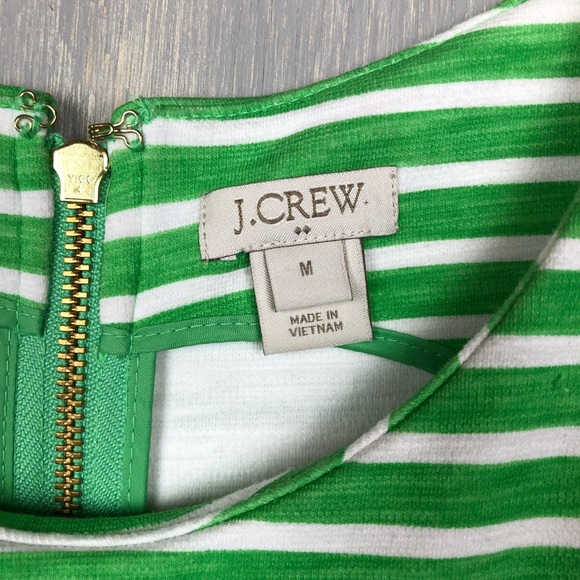 J. Crew factory striped daybreak dress green XXS M - Picture 4 of 8
